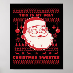 Poster Não tão feio Papais noeis de Natal da família Xmas