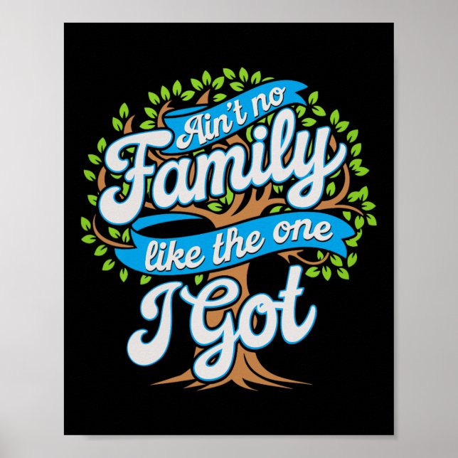 Poster Não tem família como a que tenho. (Frente)