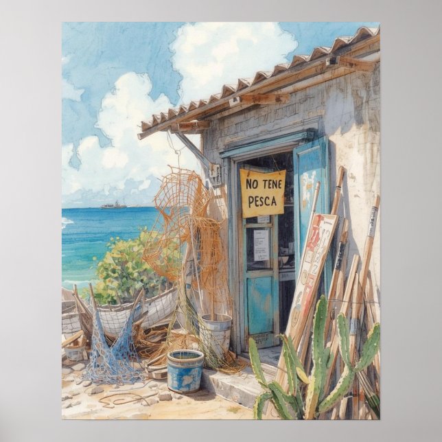 Poster Não tem pesca boa em Bonaire (Frente)