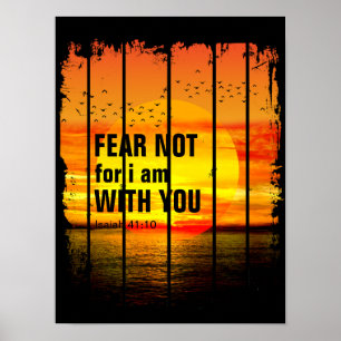 Poster NÃO TEMAS, POIS EU ESTOU CONTIGO (isaiah 41:10)