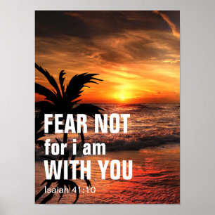 Poster NÃO TEMAS, POIS EU ESTOU CONTIGO (isaiah 41:10)