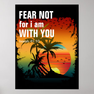 Poster NÃO TEMAS, POIS EU ESTOU CONTIGO (isaiah 41:10)