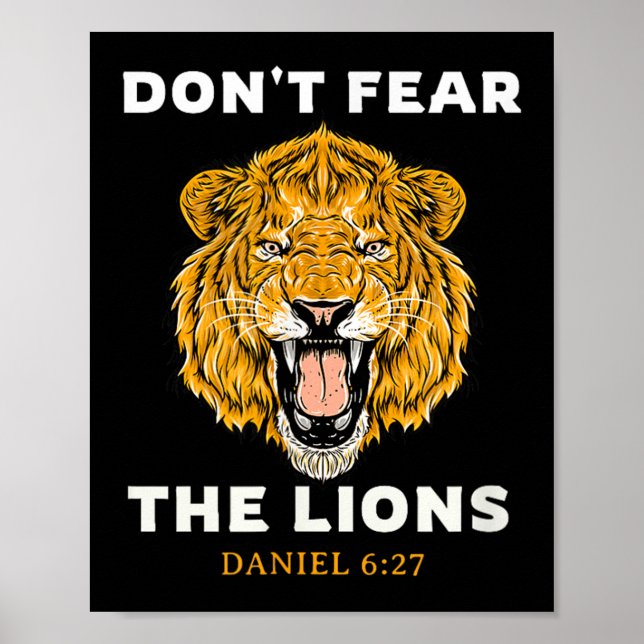 Poster Não Tenha Medo Da Bíblia Daniel 6_27 (Frente)