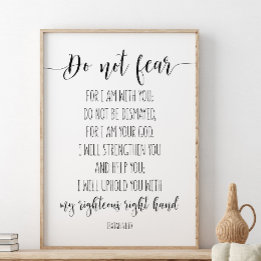 Poster Não Tenha Medo De Eu Estar Com Você, Isaiah 41:10