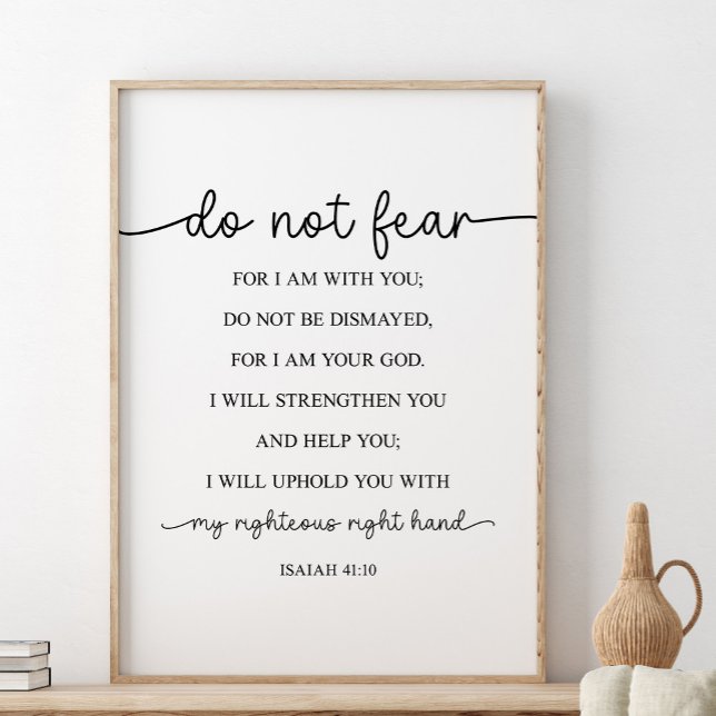 Poster Não Tenha Medo De Eu Estar Com Você, Isaiah 41:10 (Criador carregado)