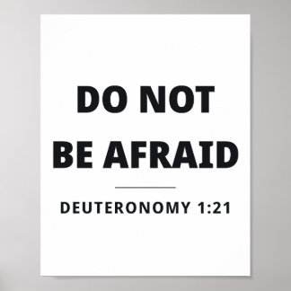 Poster Não Tenha Medo Deuteronômio 1:21 Versículo Bíblico