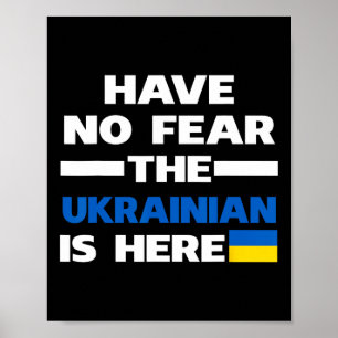 Poster Não Tenha Medo O Ucraniano Está Aqui Orgulhosa Ucr