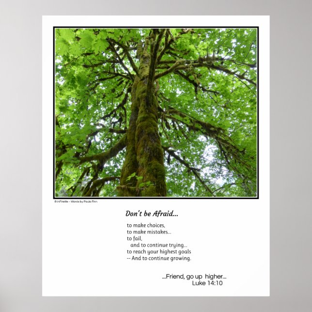 Póster Não tenha medo...poster de inspiração (Frente)