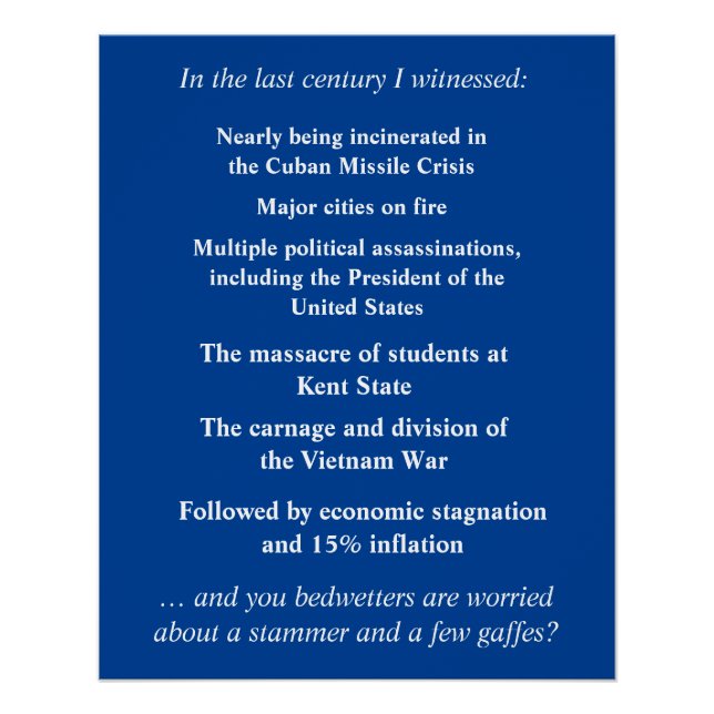 Póster Não tenha tanto medo de apoiar Joe Biden (Frente)