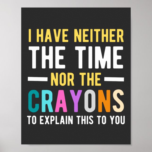 Poster não tenho tempo nem lápis para explicar (Frente)