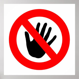 Póster Não tocar
