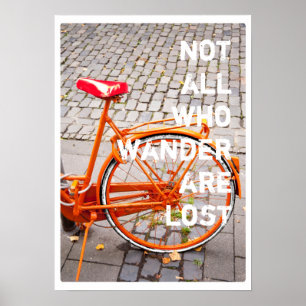 Póster NÃO TODO O WHO WANDER É tipografia PERDIDA da