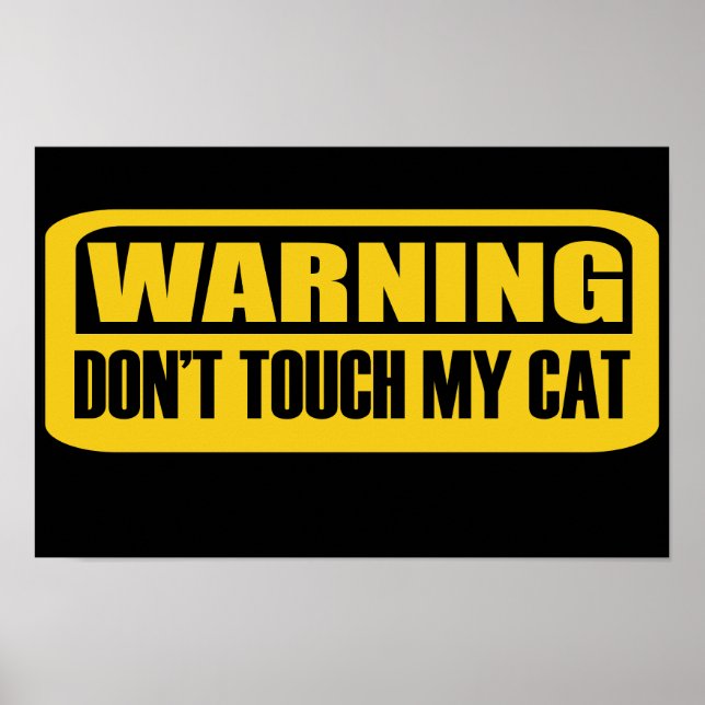 Poster não toque no meu gato (Frente)