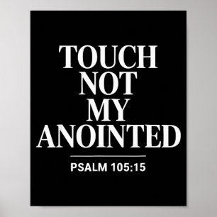 Poster Não Toques Meu Ungido Versículo Bíblico Religioso 