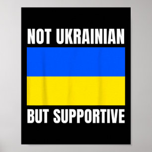 Poster Não Ucraniano Mas Suporte à Bandeira da Ucrânia Su