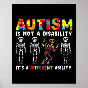 Poster Não Uma Deficiência Diferente Capacidade Autismo D