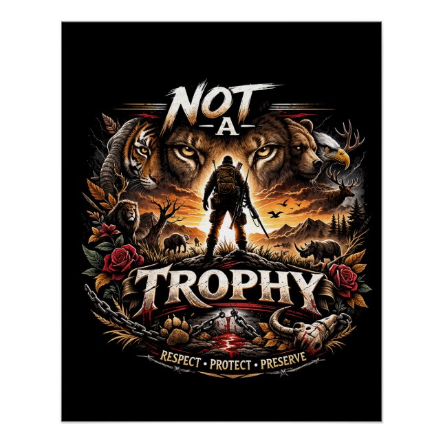 Póster Não uma Troféu (Frente)