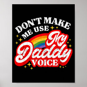 Poster Não Use Voz de Papai Lgbt