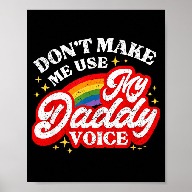 Poster Não Use Voz de Papai Lgbt (Frente)
