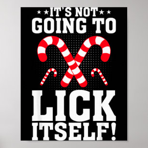 Poster Não Vai Lamber a Si Mesmo Natal Adulto Divertido