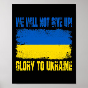 Poster Não Vamos Desistir! Glória à Ucrânia Vintage Ucrân