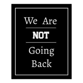 Póster "Não vamos voltar"