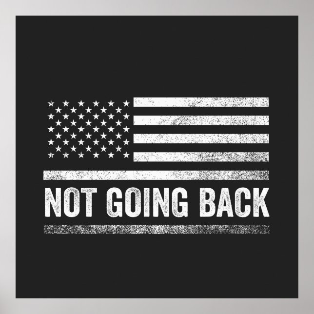 Poster Não vamos voltar à eleição de Harris Walz (Frente)