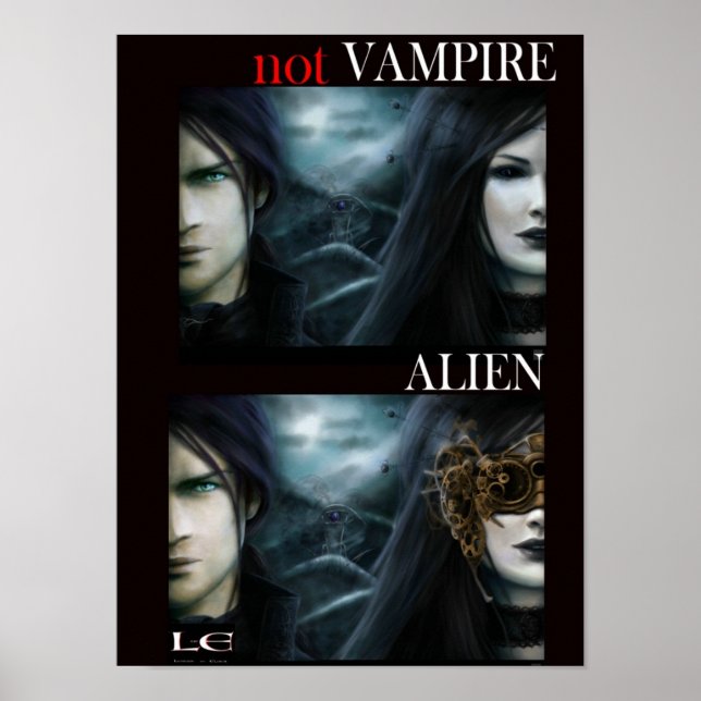 Póster Não Vampiro: Alienígena (poster) (Frente)