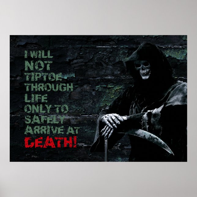 Poster Não Vou Caminhar na Ponta dos Pés pela Vida Motiva (Frente)