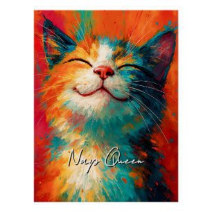 Póster Nap Queen Poster - Engraçada Arte de Muro de Citaç