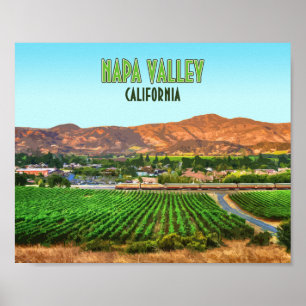 Poster Napa Valley California Vineyard Vintage