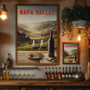 Poster Napa Valley California Winery Viagem