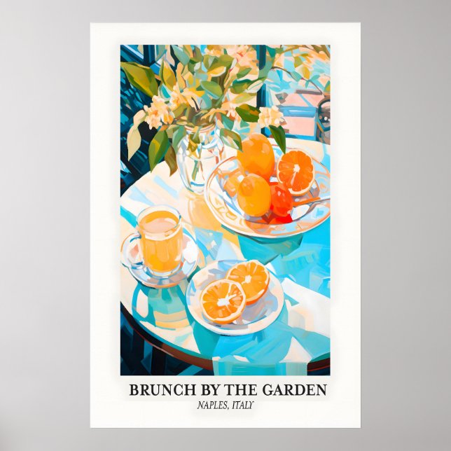 Poster Naples Italy Print Citrus Brunch Still Life Art 10 (Frente)