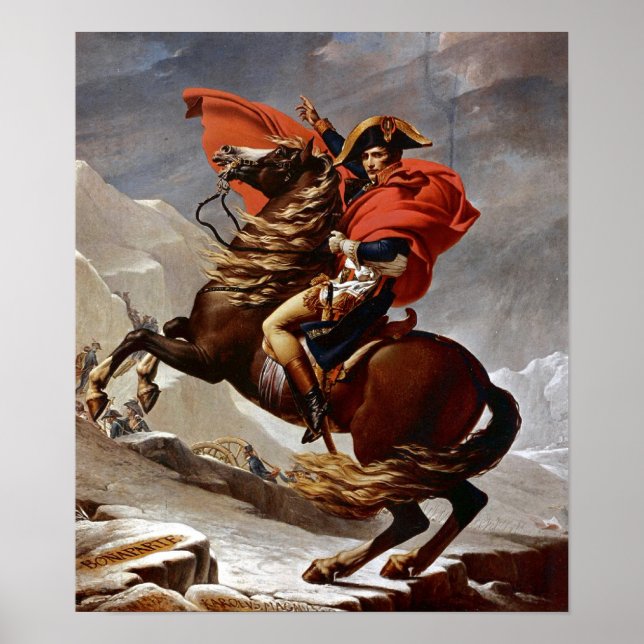 Póster Napoleão atravessando os Alpes (Frente)