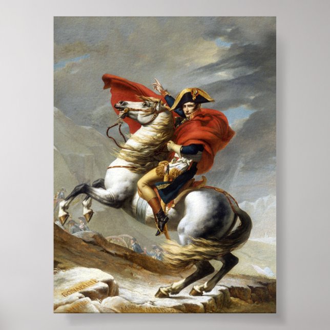 Poster Napoleão atravessando os Alpes (Frente)