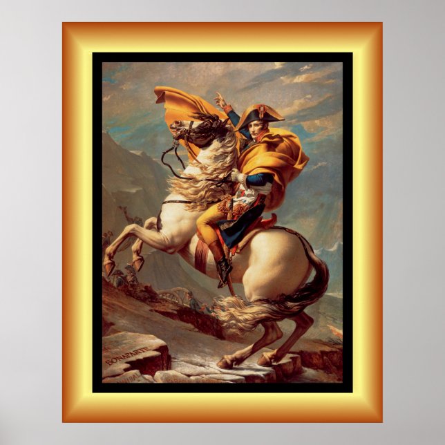 Poster Napoleão Atravessando Os Alpes ~Jacques Louis Davi (Frente)