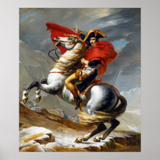 Póster Napoleão Bonaparte Pintura de Jacques-Louis David