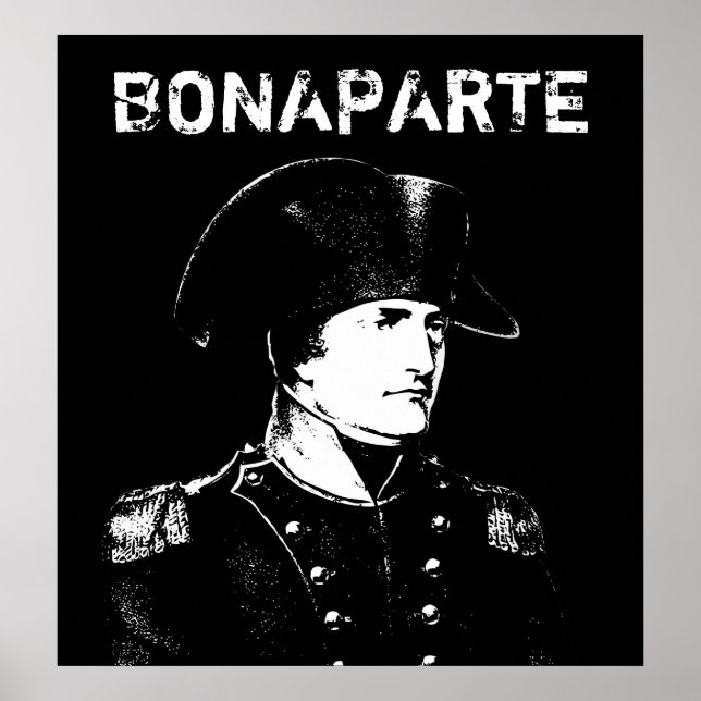 Póster Napoleão Bonaparte - Preto e Branco (Frente)