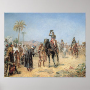 Póster Napoleão chegando a um Oásis Egípcio (petróleo em 