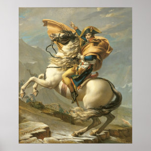 Póster Napoleão cruzando os Alpes na Rua Bernard