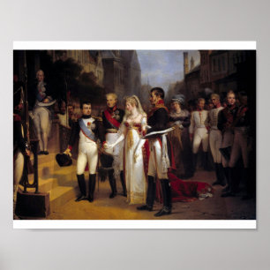 Poster Napoleão e a Rainha da Prússia em Tilsit