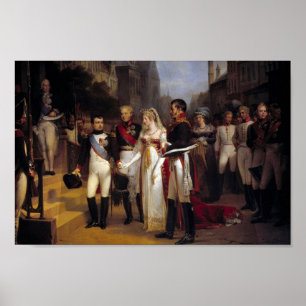 Poster Napoleão e a Rainha da Prússia em Tilsit