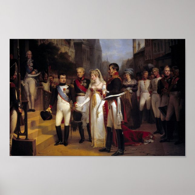 Poster Napoleão e a Rainha da Prússia em Tilsit (Frente)