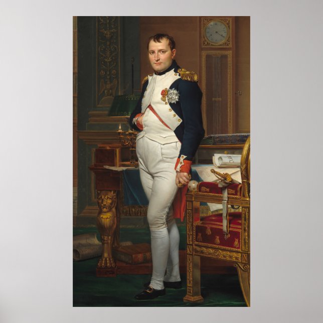 Poster Napoleão em seu estudo, 1812 (Frente)