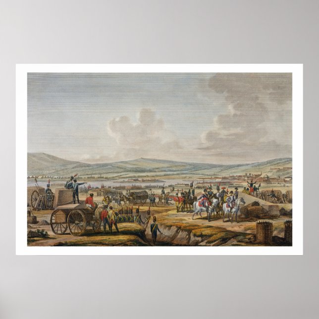 Póster Napoleão visitando as obras de cerco em Danzig lid (Frente)