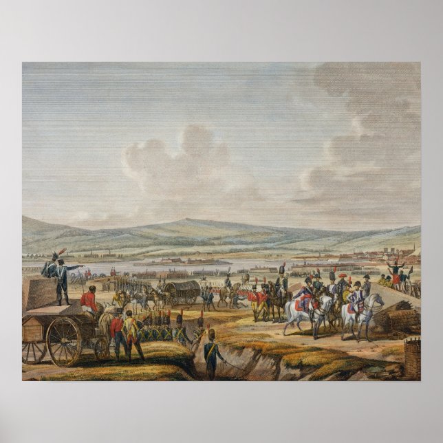 Póster Napoleão visitando as obras de cerco em Danzig lid (Frente)