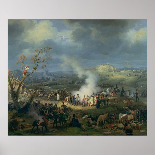 Póster Napoleão Visitando um Bivouac (Frente)