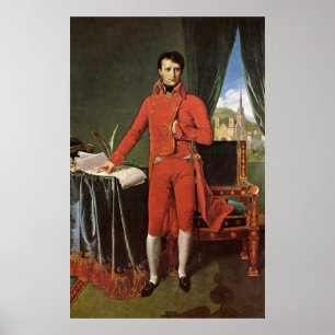 Póster Napoleon Bonaparte como o cônsul por Ingres