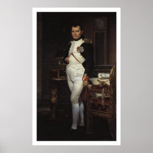Póster Napoleon em seu estudo por Jacques Louis David