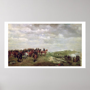 Póster Napoleon III (1808-73) na batalha de Solferino